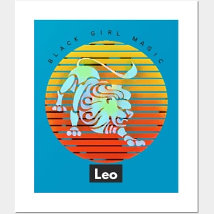 LEO Black Girl Magic (zodiac sign) Posters and Art